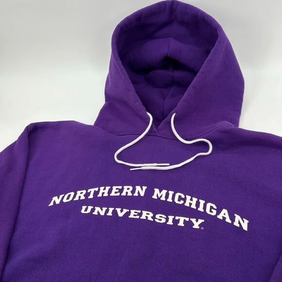 Vintage 90s Northern Michigan University NMU wildcats The Cotton Exchange hoodie - Picture 2 of 8